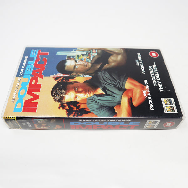 Vintage 1997 90s Columbia Tristar Home Video Jean-Claude Van Damme Double Impact PAL VHS (Video Home System) Tape