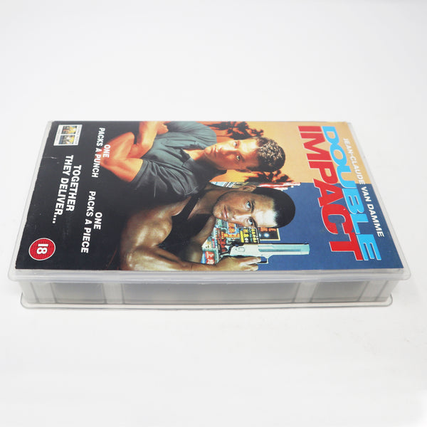 Vintage 1997 90s Columbia Tristar Home Video Jean-Claude Van Damme Double Impact PAL VHS (Video Home System) Tape