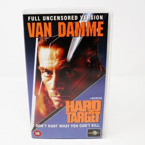 Vintage 1993 90s Universal Pictures Jean-Claude Van Damme Hard Target A John Woo Film PAL VHS (Video Home System) Tape