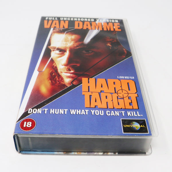 Vintage 1993 90s Universal Pictures Jean-Claude Van Damme Hard Target A John Woo Film PAL VHS (Video Home System) Tape