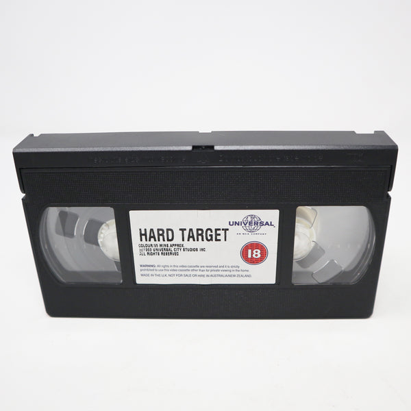 Vintage 1993 90s Universal Pictures Jean-Claude Van Damme Hard Target A John Woo Film PAL VHS (Video Home System) Tape