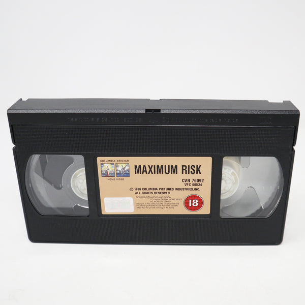 Vintage 1996 90s Columbia Tristar Home Video Jean-Claude Van Damme Natasha Henstridge Maximum Risk PAL VHS (Video Home System) Tape