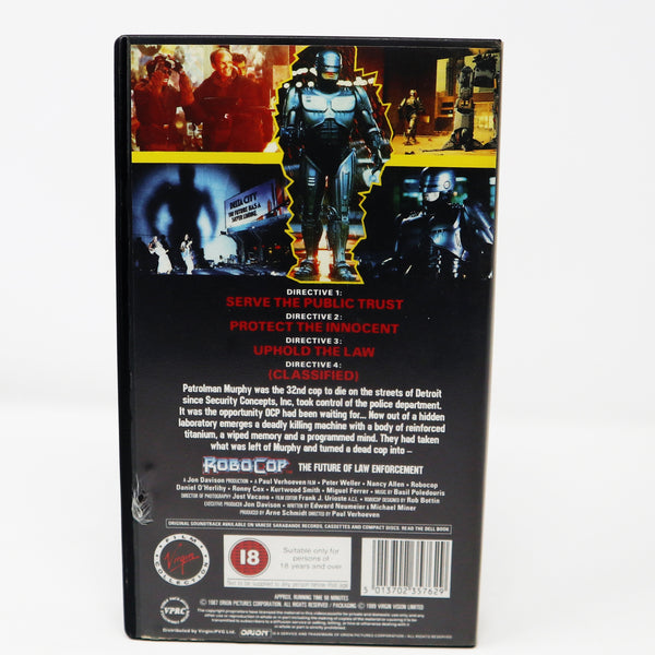 Vintage 1989 80s Orion RoboCop Robo Cop Peter Weller Nancy Allen PAL VHS (Video Home System) Tape