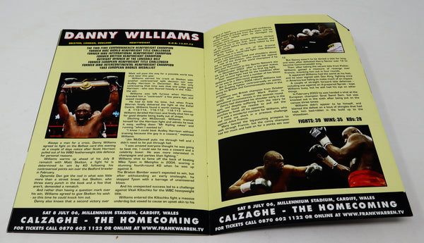 2006 WBU World Welterweight Title Fire & Fury Magee vs Takaloo Saturday 20 May '06 Kings Hall Belfast Boxing Sports Programme Program Book + Ticket Stub