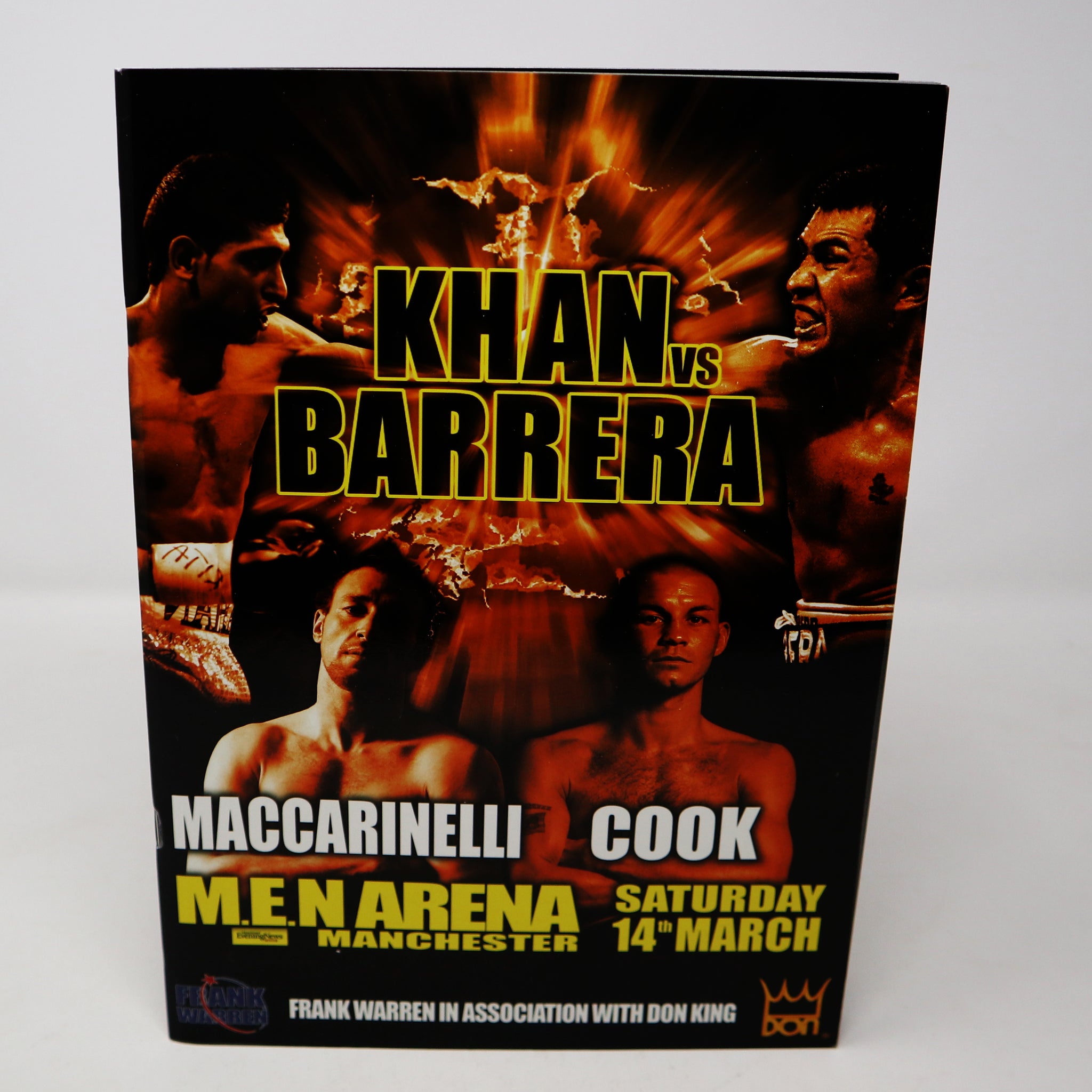 Khan vs Barrera Saturday 14th March M.E.N Arena Manchester Boxing Sports Programme Program Book