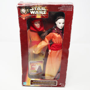 Vintage 1998 90s Hasbro Star Wars Episode I Queen Amidala Collection Hidden Majesty Queen Amidala 11.5" Action Figure Doll Boxed Rare