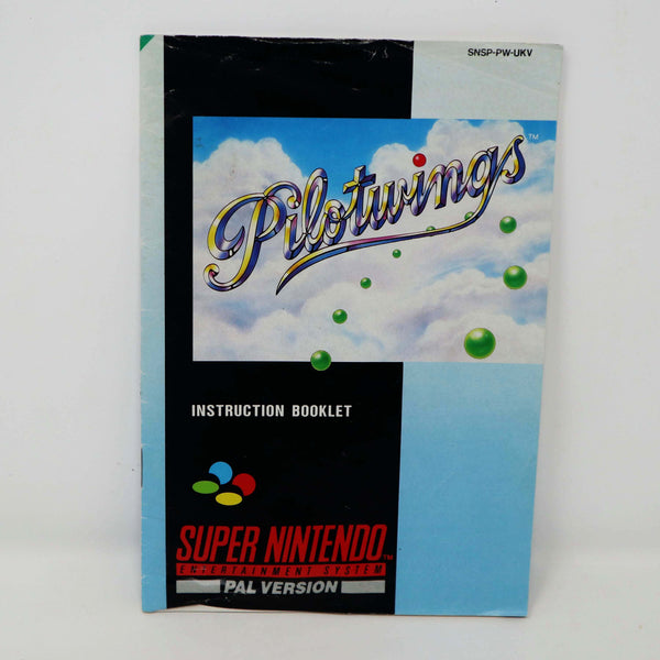 Vintage 1992 90s Super Nintendo Entertainment System SNES Pilotwings Cartridge Video Game Boxed Pal Version