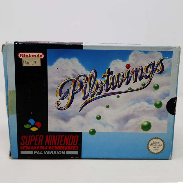 Vintage 1992 90s Super Nintendo Entertainment System SNES Pilotwings Cartridge Video Game Boxed Pal Version