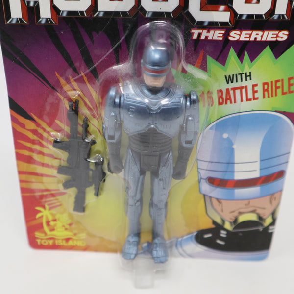Vintage 1995 90s Toy Island The Future Of Law Enforcement Robocop The Series Action Figure With M-16 Battle Rifle No. 50103 MOC Carded Sealed