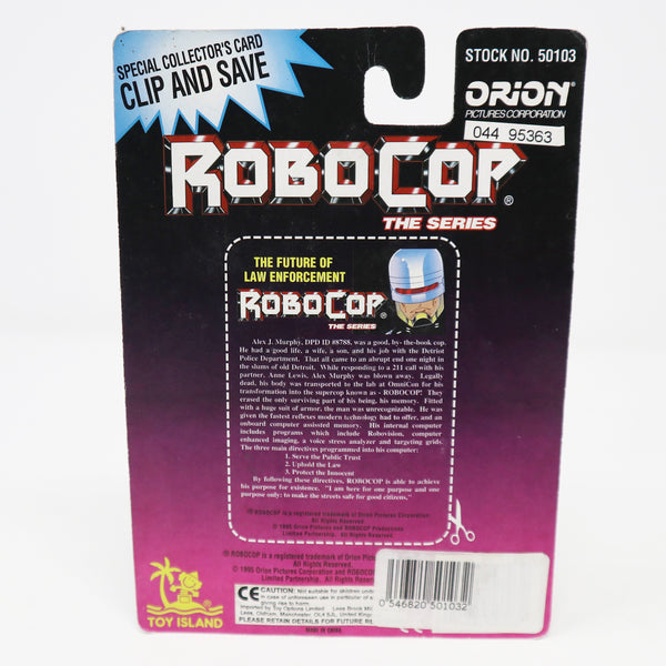 Vintage 1995 90s Toy Island The Future Of Law Enforcement Robocop The Series Action Figure With M-16 Battle Rifle No. 50103 MOC Carded Sealed