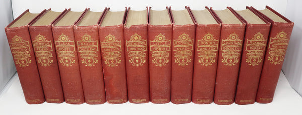 Vintage 1930s 1940s? The Waverley Book Company Charles Dickens Illustrated Hardcover Books Collection Set Of 12 Rare (Inc. Old Curiosity Shop, Bleak House)