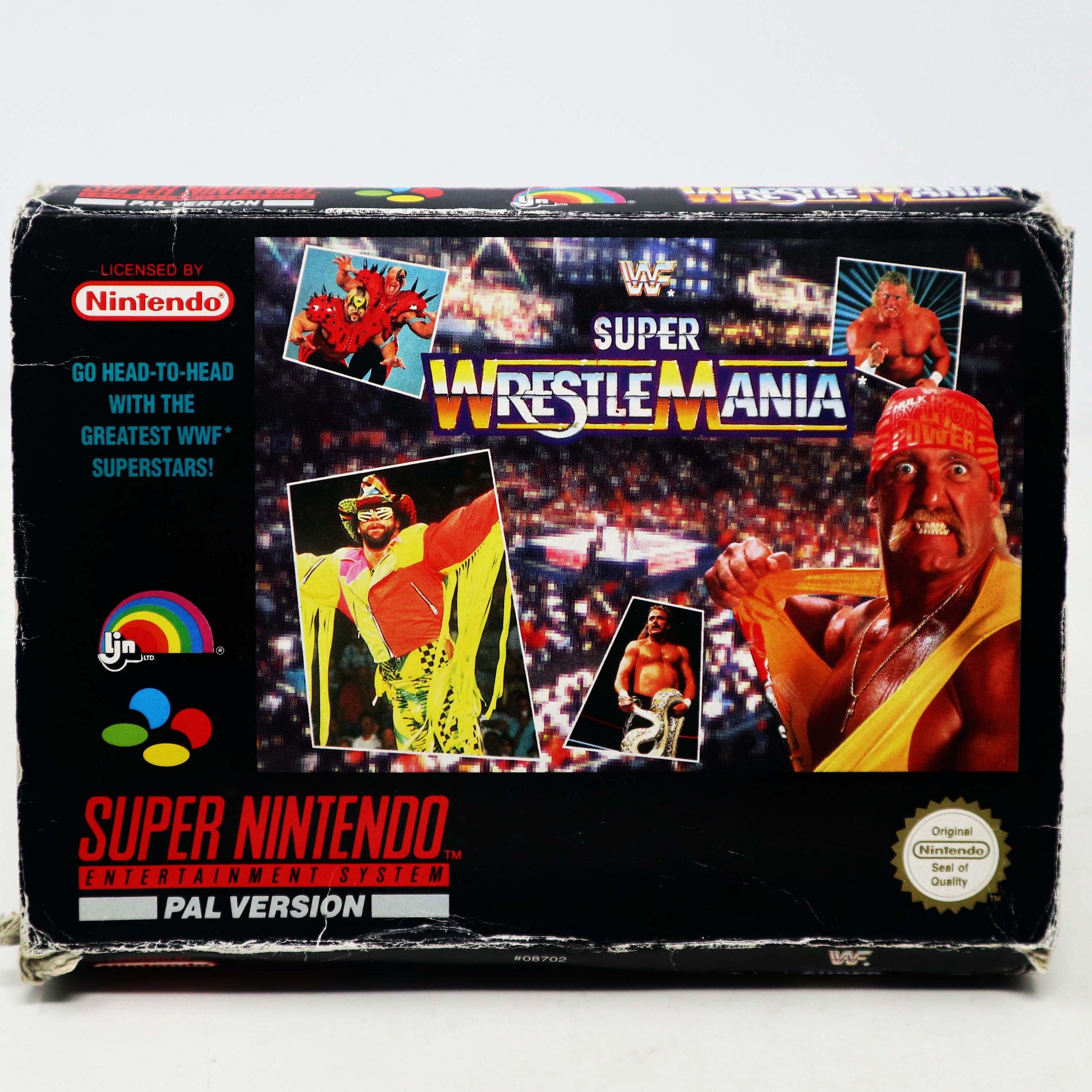 Vintage 1991 90s Super Nintendo Entertainment System SNES Super WrestleMania Cartridge Video Game Boxed Pal Version