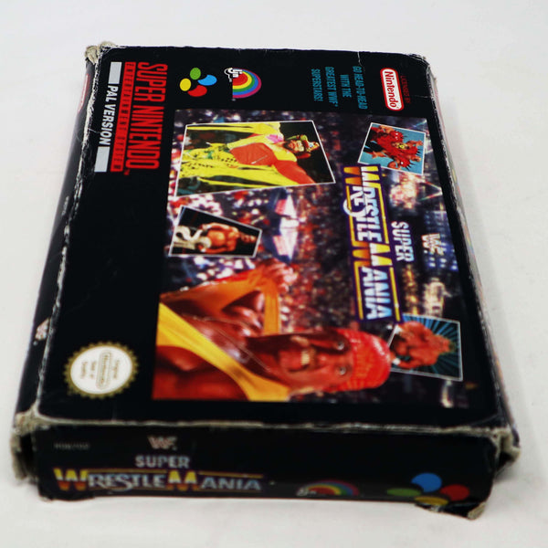 Vintage 1991 90s Super Nintendo Entertainment System SNES Super WrestleMania Cartridge Video Game Boxed Pal Version