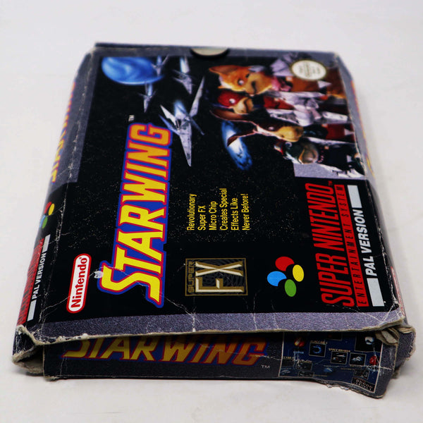 Vintage 1993 90s Super Nintendo Entertainment System SNES Starwing Cartridge Video Game Boxed Pal Version