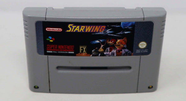 Vintage 1993 90s Super Nintendo Entertainment System SNES Starwing Cartridge Video Game Boxed Pal Version