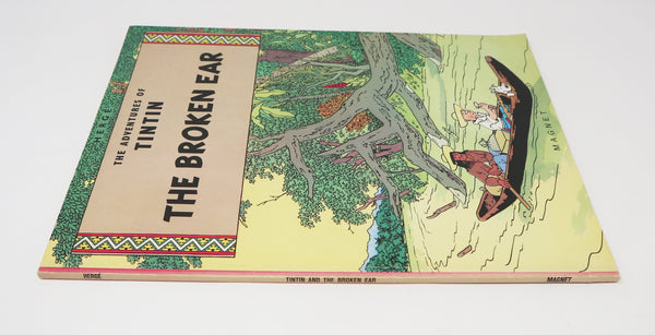 Vintage 1979 70s Magnet Herge - The Adventures Of Tintin - The Broken Ear Comic Strip Story Paperback Book Reprint Rare