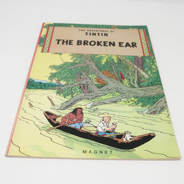 Vintage 1979 70s Magnet Herge - The Adventures Of Tintin - The Broken Ear Comic Strip Story Paperback Book Reprint Rare
