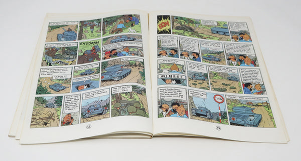 Vintage 1979 70s Magnet Herge - The Adventures Of Tintin - The Calculus Affair Comic Strip Story Paperback Book Reprint Rare