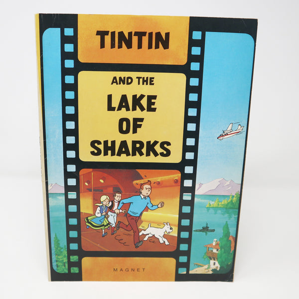 Vintage 1978 70s Tintin And The Lake Of Sharks A Tintin Film Book Based On The Characters Created By Herge Comic Strip Story Paperback Book Reprint Rare