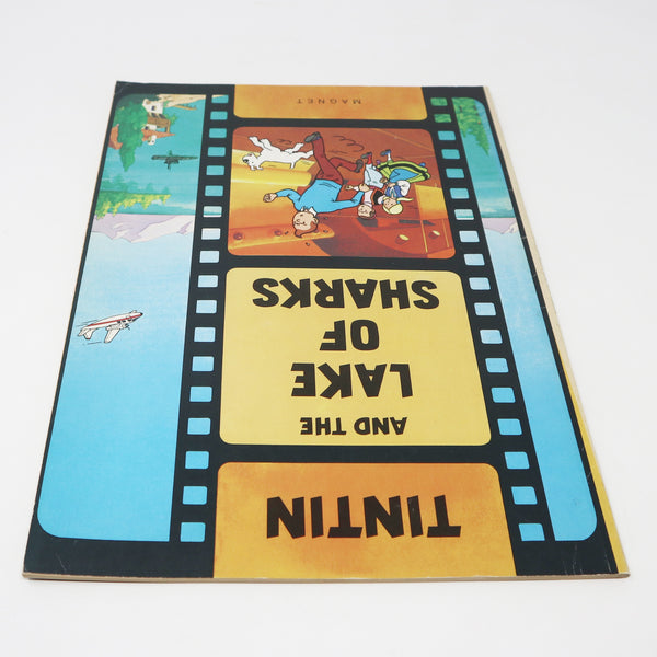 Vintage 1978 70s Tintin And The Lake Of Sharks A Tintin Film Book Based On The Characters Created By Herge Comic Strip Story Paperback Book Reprint Rare