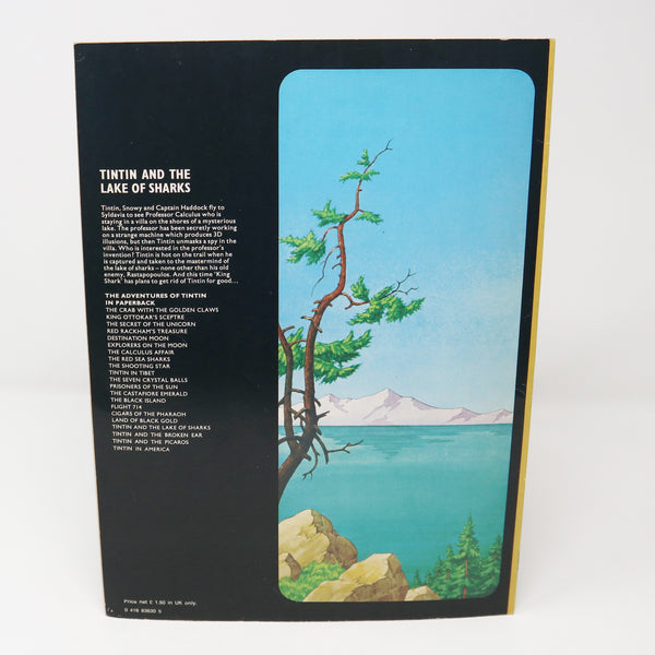 Vintage 1978 70s Tintin And The Lake Of Sharks A Tintin Film Book Based On The Characters Created By Herge Comic Strip Story Paperback Book Reprint Rare