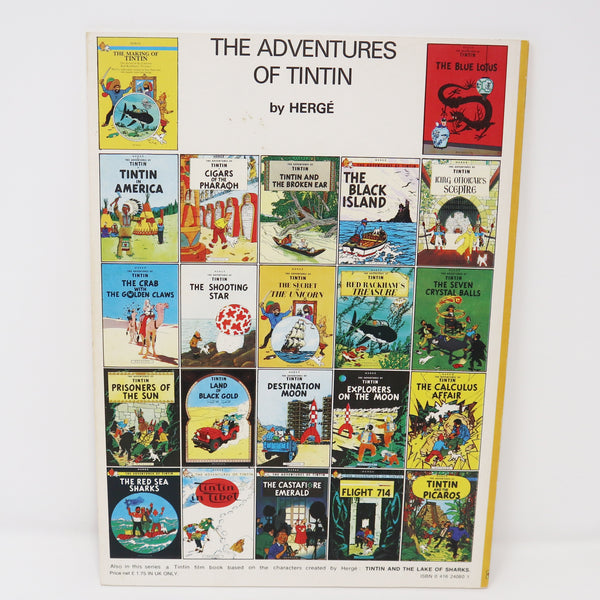 Vintage 1978 70s Magnet Herge - The Adventures Of Tintin - The Shooting Star Comic Strip Story Paperback Book Reprint Rare