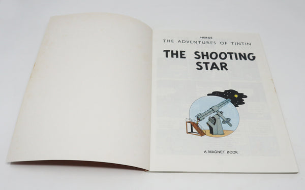 Vintage 1978 70s Magnet Herge - The Adventures Of Tintin - The Shooting Star Comic Strip Story Paperback Book Reprint Rare