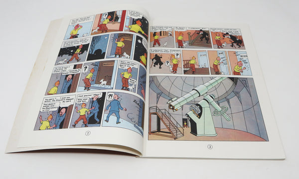 Vintage 1978 70s Magnet Herge - The Adventures Of Tintin - The Shooting Star Comic Strip Story Paperback Book Reprint Rare