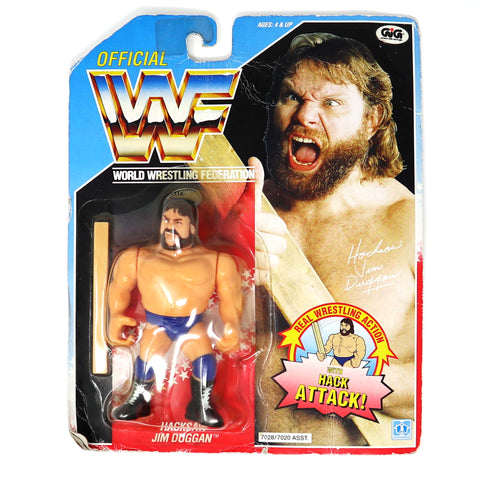 Vintage 1990 90s Hasbro WWF Wrestling Series 2 Hacksaw Jim Duggan Action Figure Carded MOC