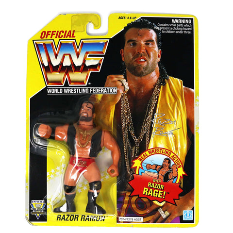 Vintage 1993 90s Hasbro WWF Wrestling Series 3 Razor Ramon Action Figure Carded MOC