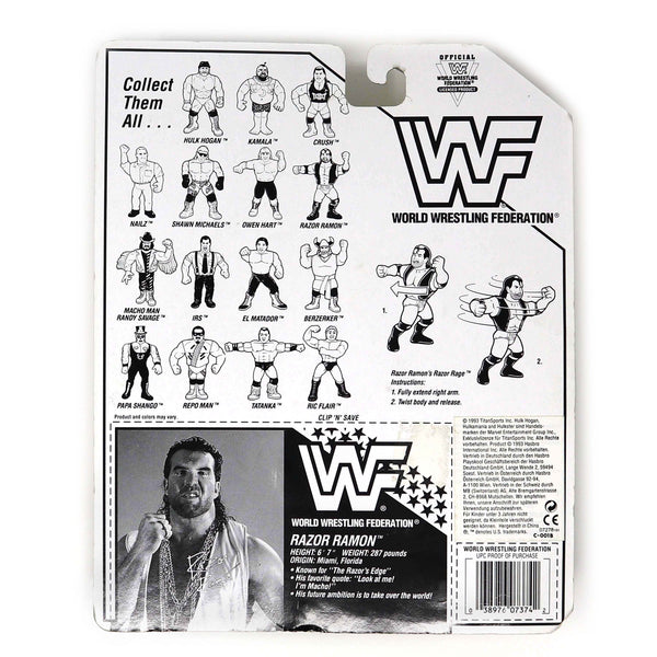 Vintage 1993 90s Hasbro WWF Wrestling Series 3 Razor Ramon Action Figure Carded MOC