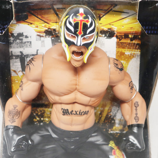 2006 JAKKS Pacific / Vivid Imaginations WWE World Wrestling Entertainment Ring Giants Rey Mysterio 14" Poseable Action Figure Mint Boxed Sealed MISB