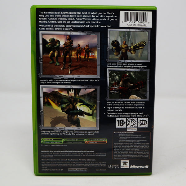 Vintage 2003 Microsoft Xbox X-Box Brute Force Video Game PAL 1-4 Players