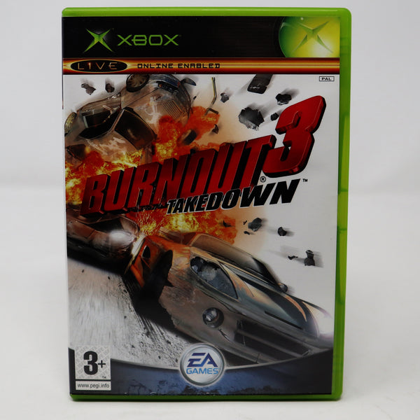 Vintage 2004 Microsoft Xbox X-Box Burnout 3 : Takedown Video Game PAL 1-2 Players