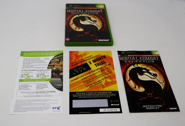 Vintage 2004 Microsoft Xbox X-Box Mortal Kombat Deception Video Game PAL 1-2 Players