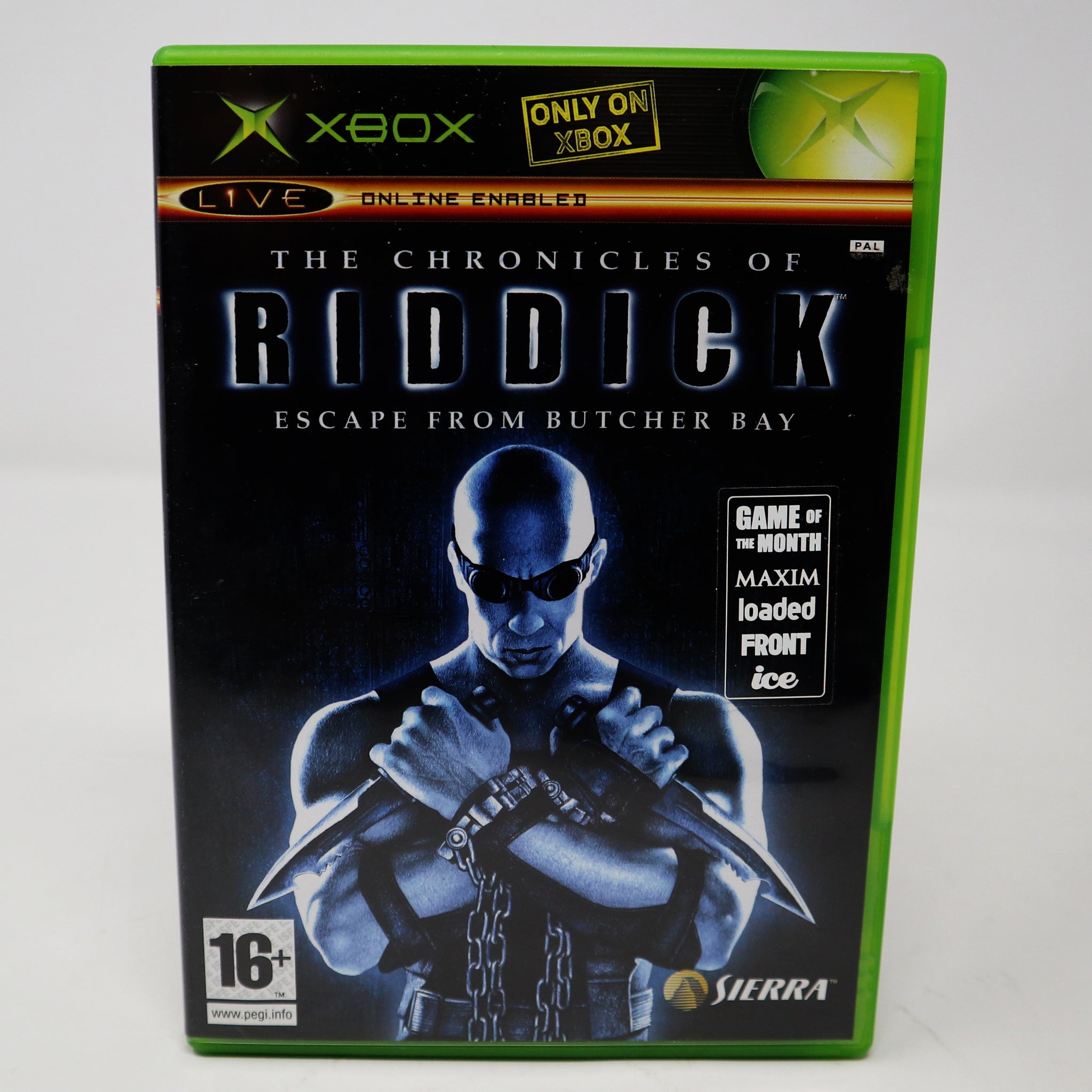 Vintage 2004 Microsoft Xbox X-Box The Chronicles Of Riddick Escape From Butcher Bay Video Game PAL 1 Player