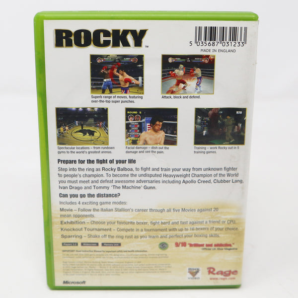 Vintage 2002 Microsoft Xbox X-Box Rocky Video Game PAL 1-2 Players