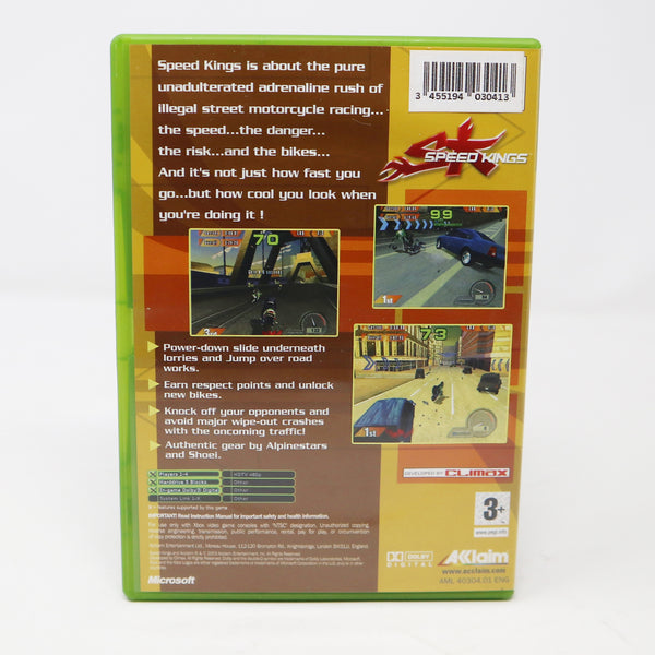 Vintage 2003 Microsoft Xbox X-Box Speed Kings Motorcycle Motorbike Racing Video Game PAL 1-4 Players