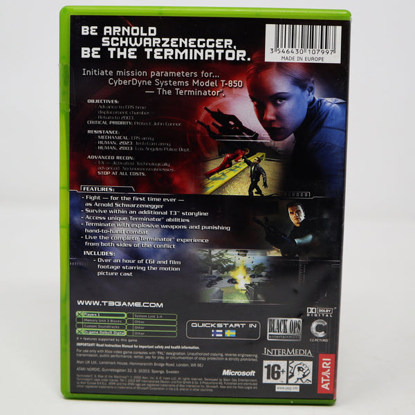 Vintage 2003 Microsoft Xbox X-Box Terminator 3 Rise Of The Machines Video Game PAL 1 Player Arnold Schwarzenegger Arnie