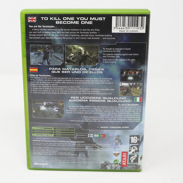 Vintage 2004 Microsoft Xbox X-Box Terminator 3 The Redemption Video Game PAL 1-2 Players Arnold Schwarzenegger Arnie