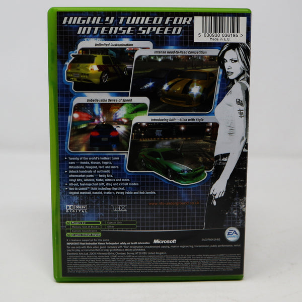 Vintage 2003 Microsoft Xbox X-Box Need For Speed Underground Video Game PAL 1-2 Players