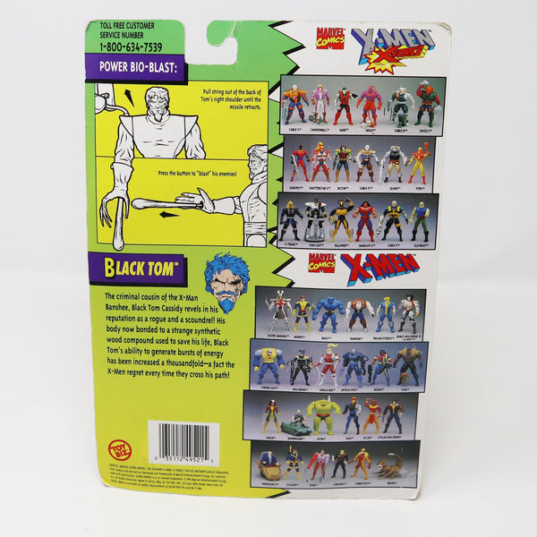 Vintage 1994 90s Toy Biz Marvel Comics The Evil Mutants X-Men X-Force Black Tom Action Figure No. 49521 Carded MOC With Power Bio-Blast!