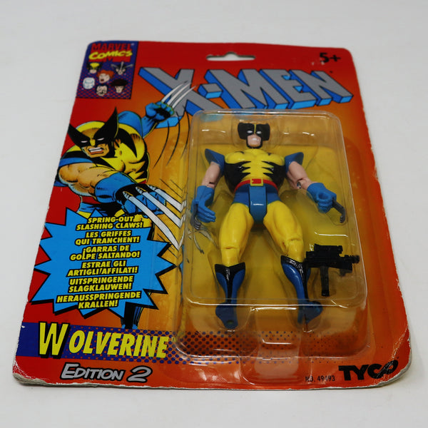 Vintage 1993 90s Tyco Toys Marvel Comics X-Men Edition 2 Wolverine Action Figure No. 49493 Carded MOC