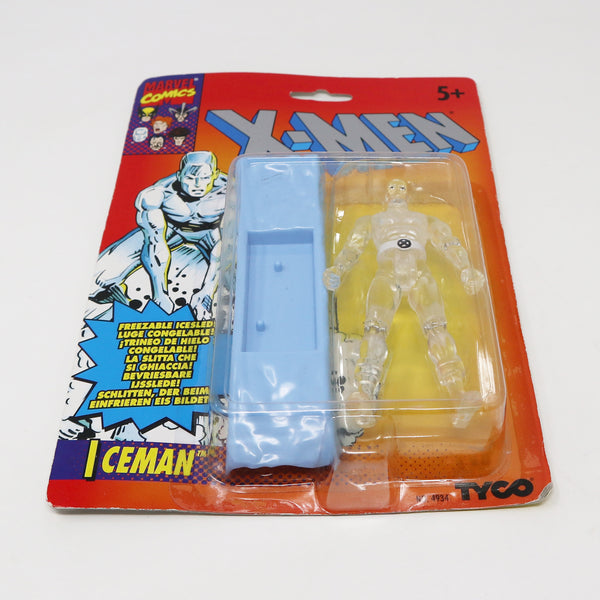 Vintage 1993 90s Tyco Toys Marvel Comics X-Men Iceman Action Figure No. 4934 Carded MOC With Freezable Icesled!