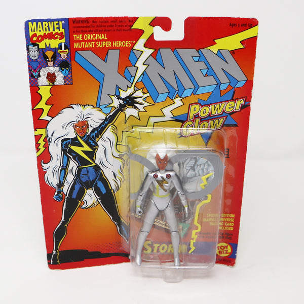 Vintage 1993 90s Toy Biz Marvel Comics X-Men Storm Action Figure No. 49370 Carded MOC With Power Glow Action!